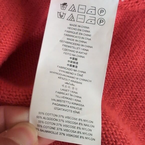 Michael Kors Tunic Sweater Shirttail Knit Gold Zipper Side Pullover Pumpkin Fall - Picture 12 of 12